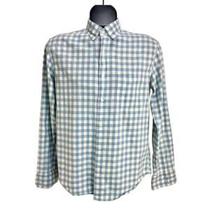 J. Crew Slim Untucked Stretch Secret Wash Shirt Blue Check AA431